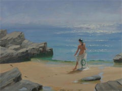 Stewart Charles Hine (1928-2018) - 1999 Oil, Sun, Sea and Sarah