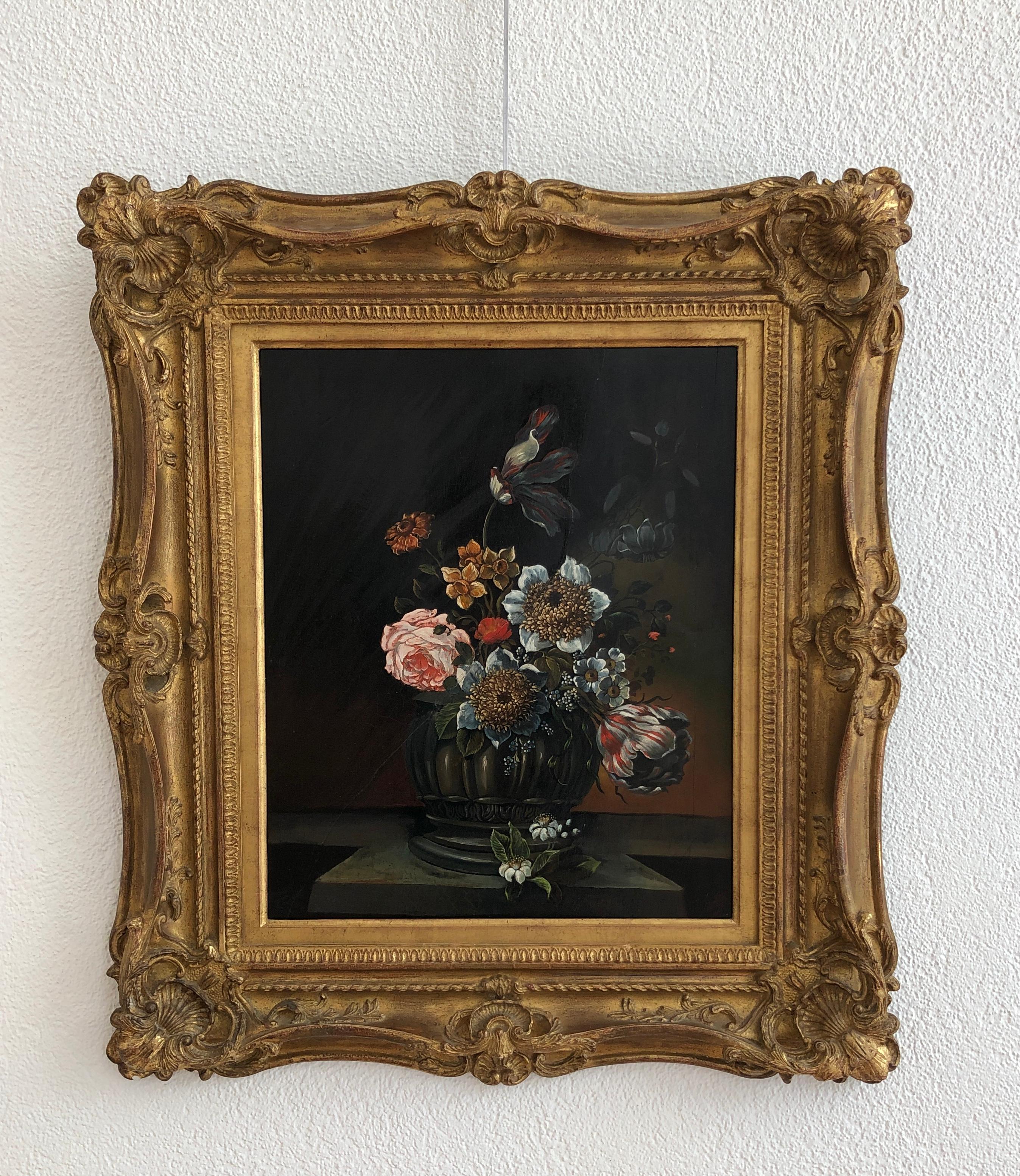 Stilleben Blumenstrauß – Painting von Unknown