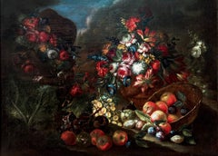 "Still Life, Fruits and Flowers" — Italian Painting