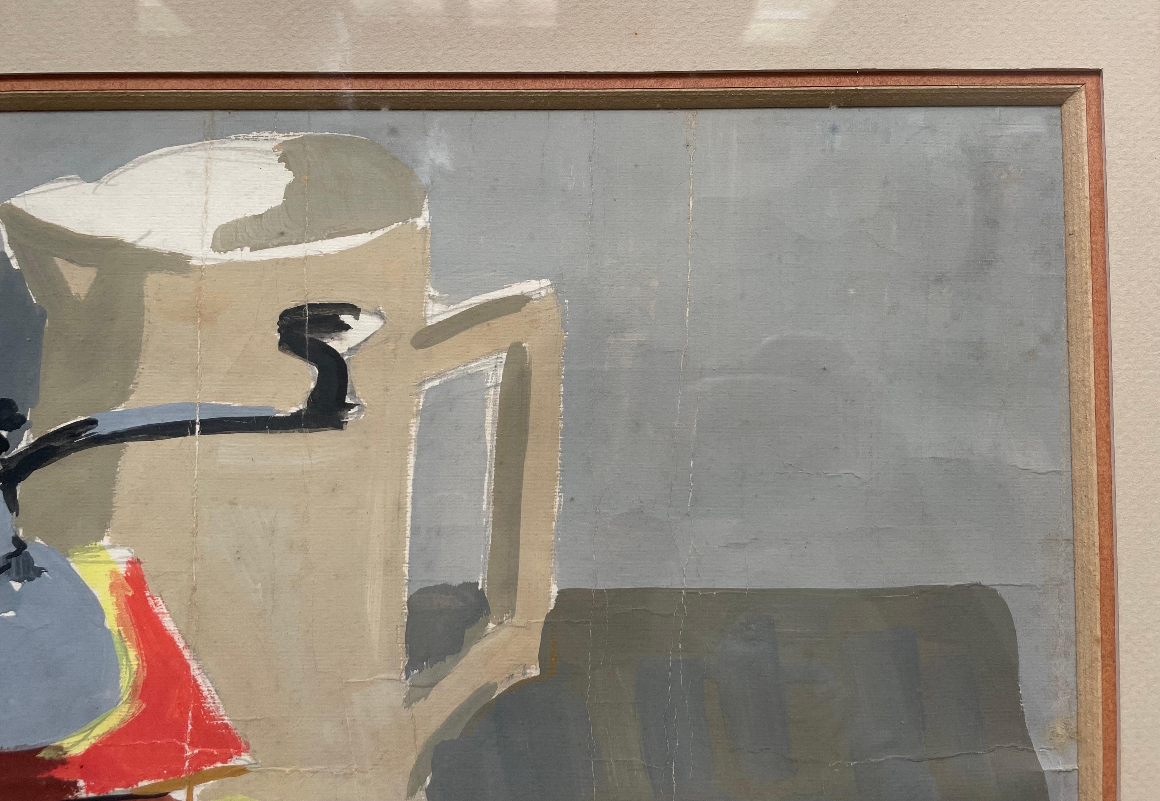 Stillleben, Gouache Signiert Soulié im Angebot 1