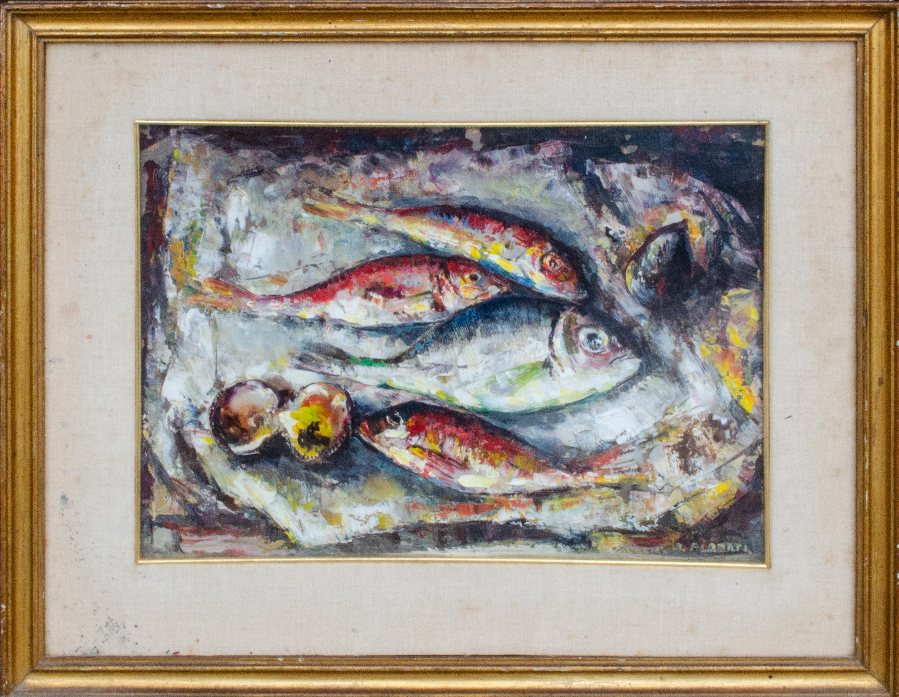 Still Life in the Manner of Renoir, Signed Alberti - Painting by Unknown