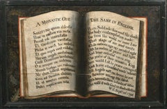 Still Life Of A Book Featuring A "Monastic Ode", 18th Century