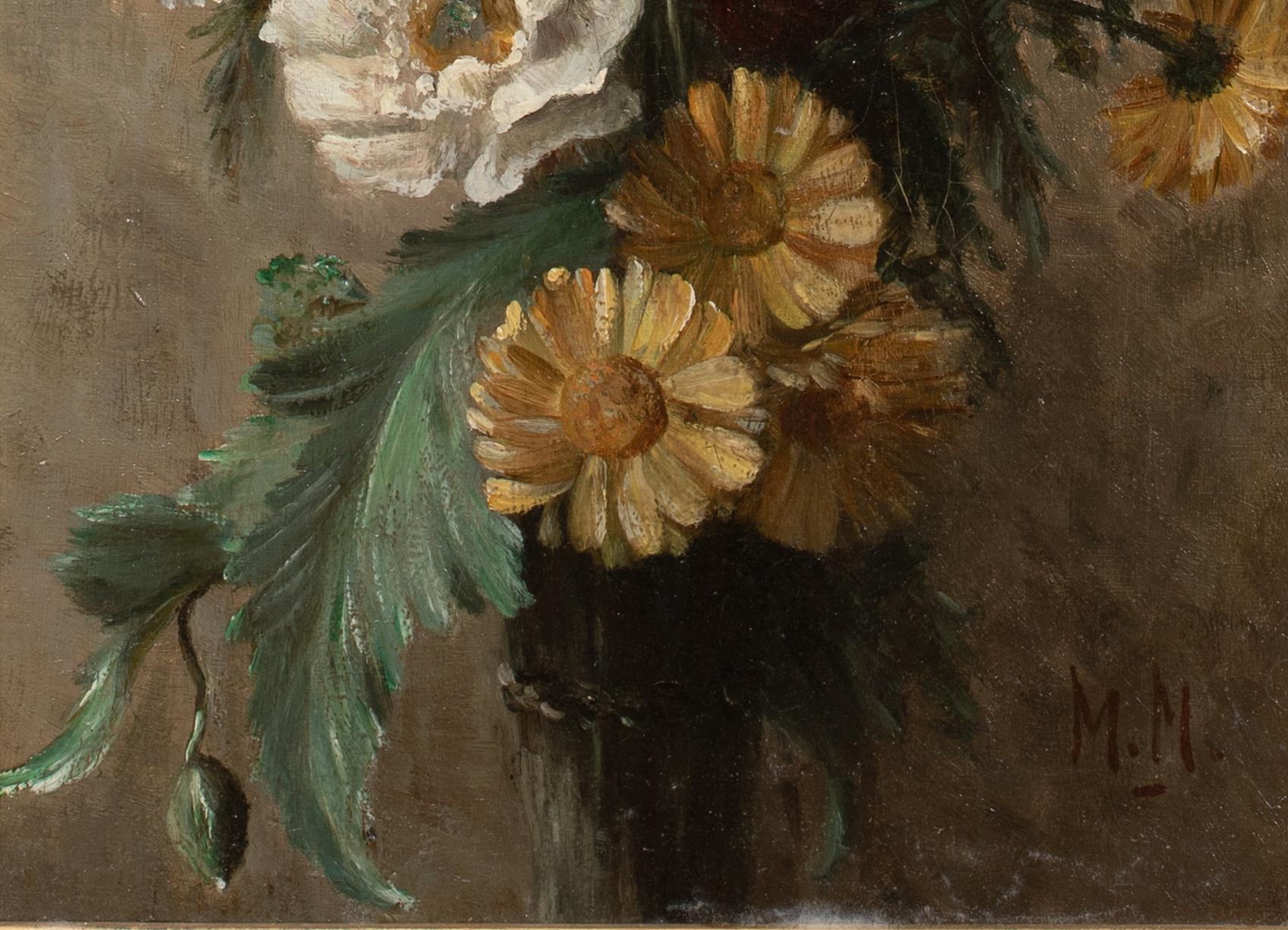 Stillleben mit einem Sommerblumenstrauß, 19. Jahrhundert  von Matthijs MARIS im Angebot 1
