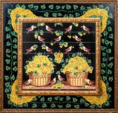 Still Life Of Birds & Grapes, oil on canvas  Old Master Roman School Style