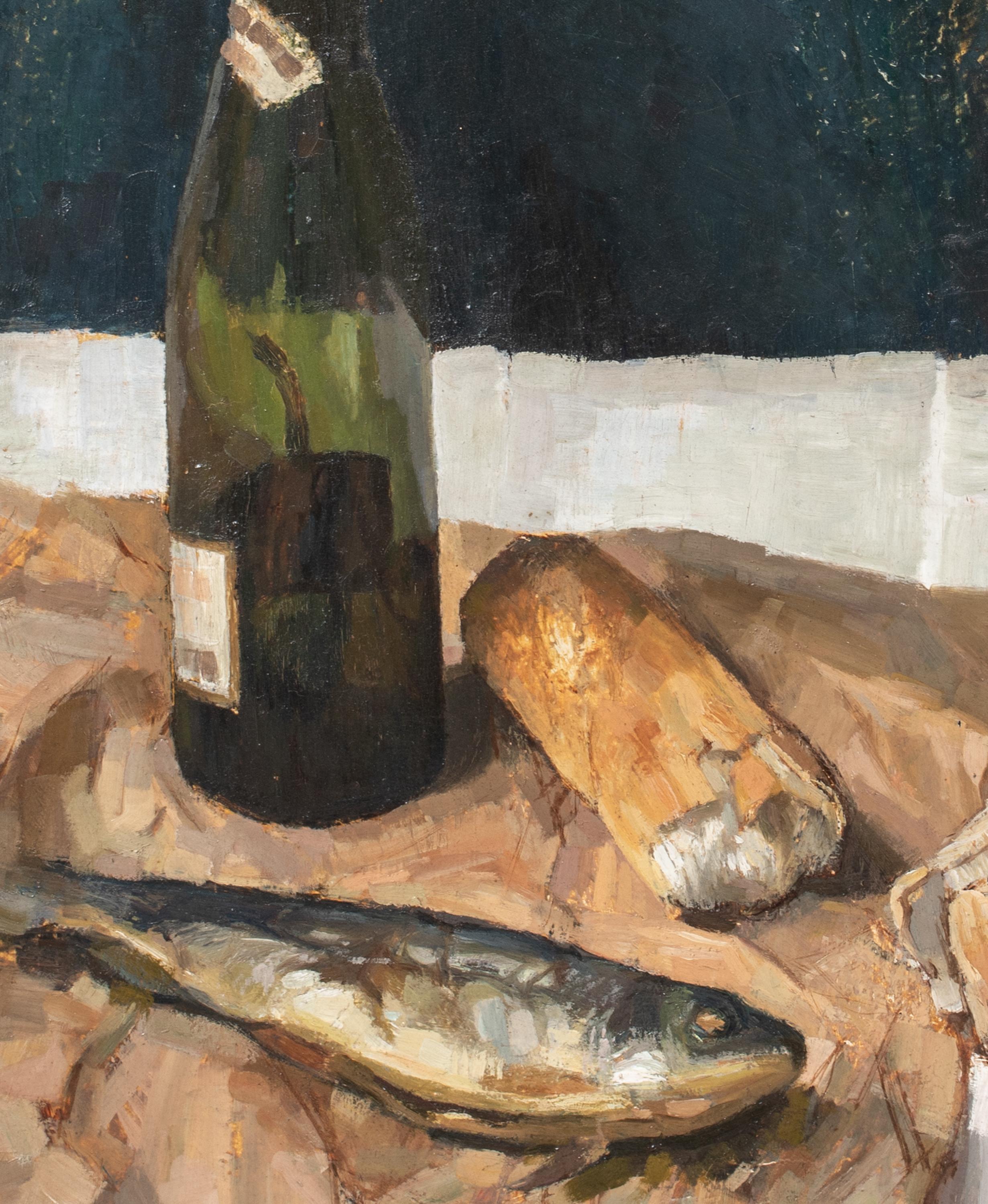 Bodegón de pan, vino y pescado, principios del siglo XX Giorgio MORANDI (1890-1964) 4