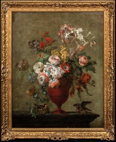 Still Life Of Flower & Goldfinches, circa 1700