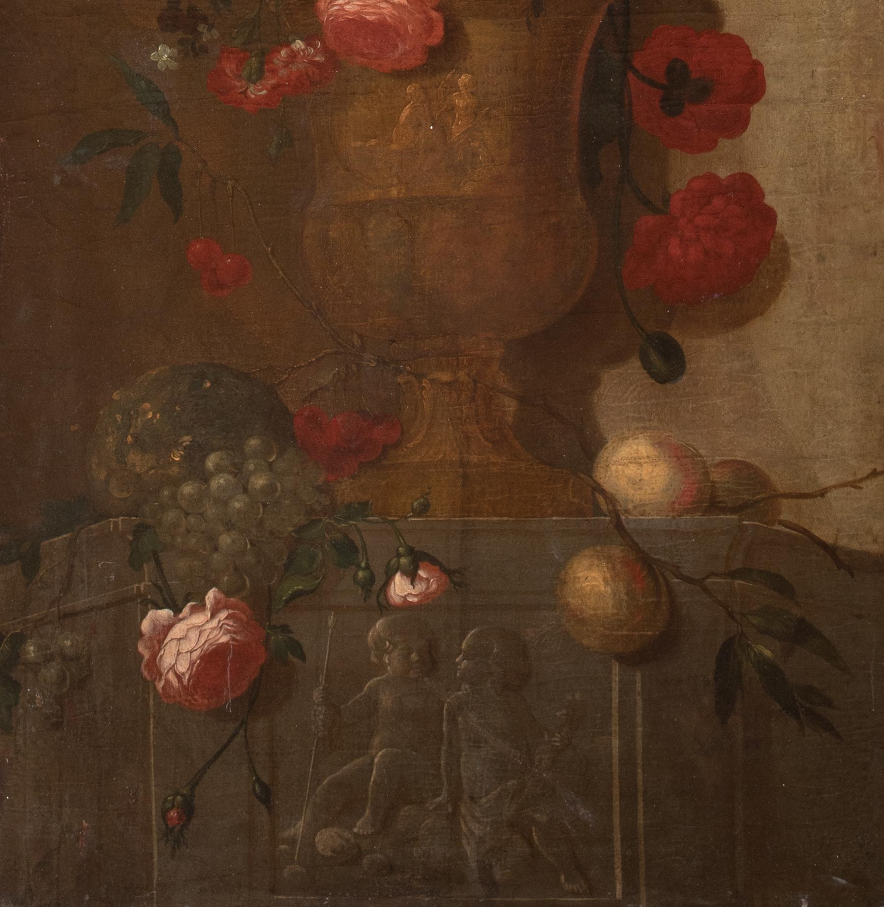 Still Life of Flowers, 17th Century  Dutch School For Sale 4