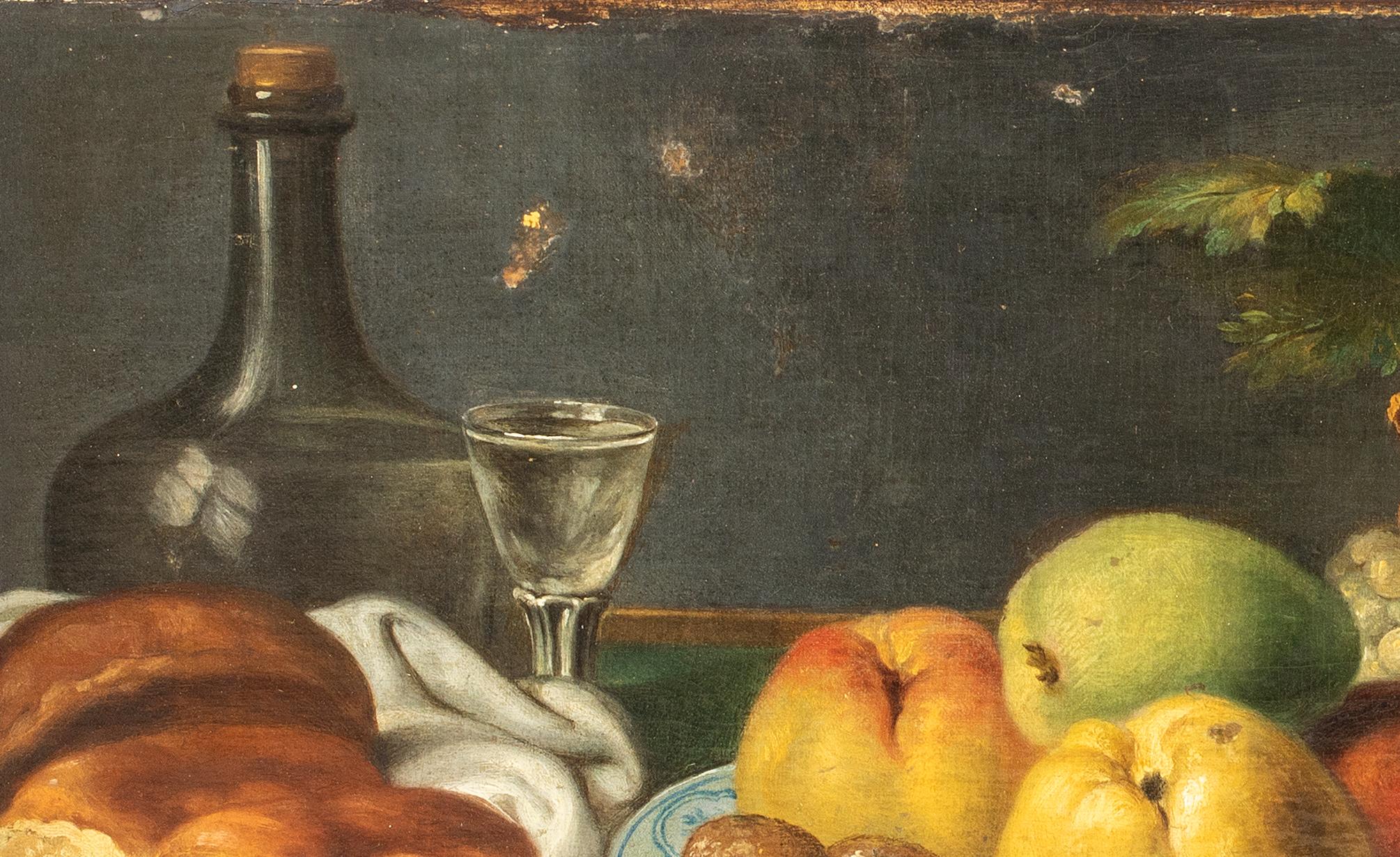 Stillleben mit Obst, Wein, Brot und Nussbaum, FLORIS CLAESZ VAN DYCK, 17. Jahrhundert 3
