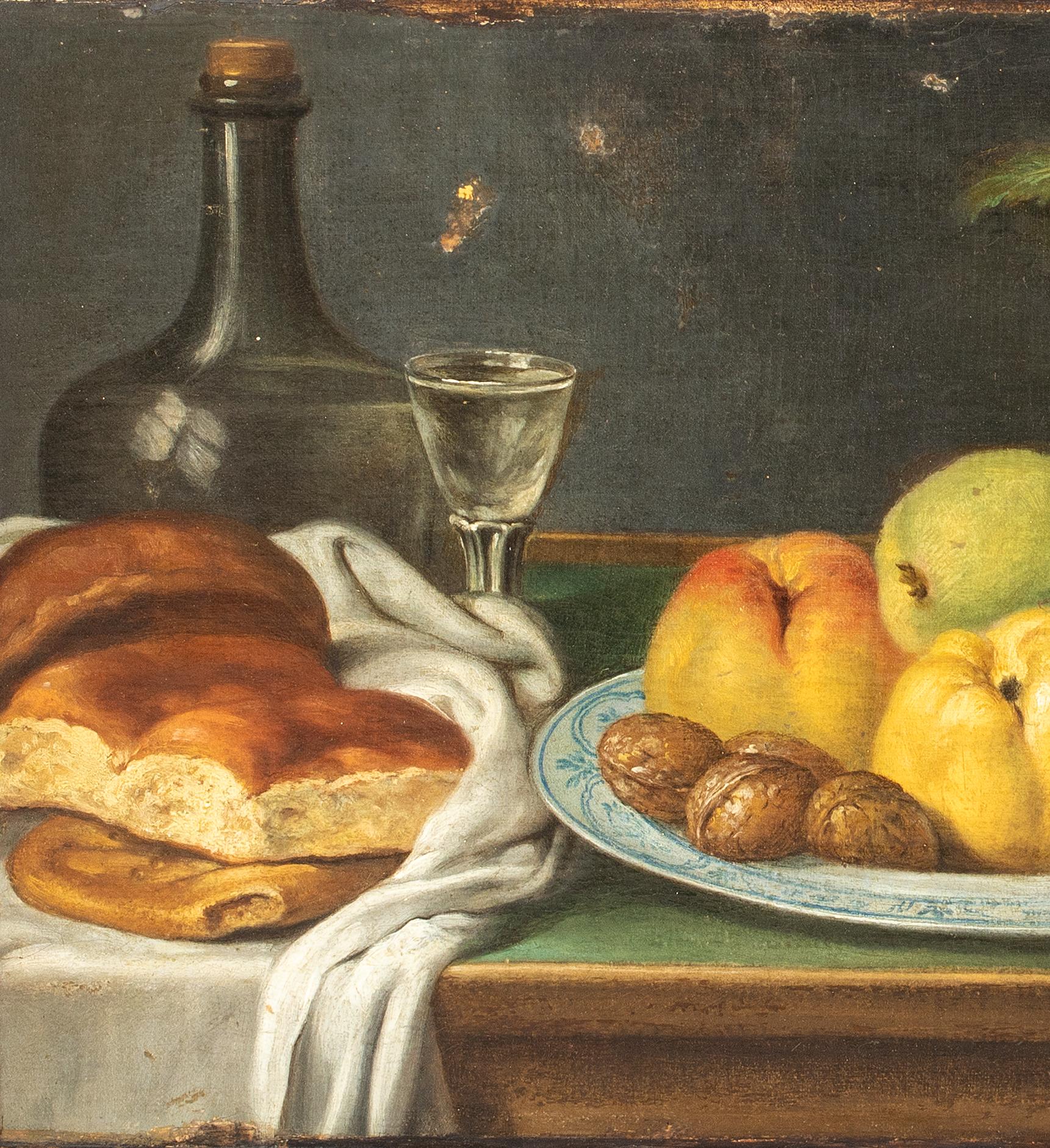 Stillleben mit Obst, Wein, Brot und Nussbaum, FLORIS CLAESZ VAN DYCK, 17. Jahrhundert 5