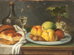 Still Life Of Fruit, Wine, Bread & Nuts, 17th Century FLORIS CLAESZ VAN DYCK