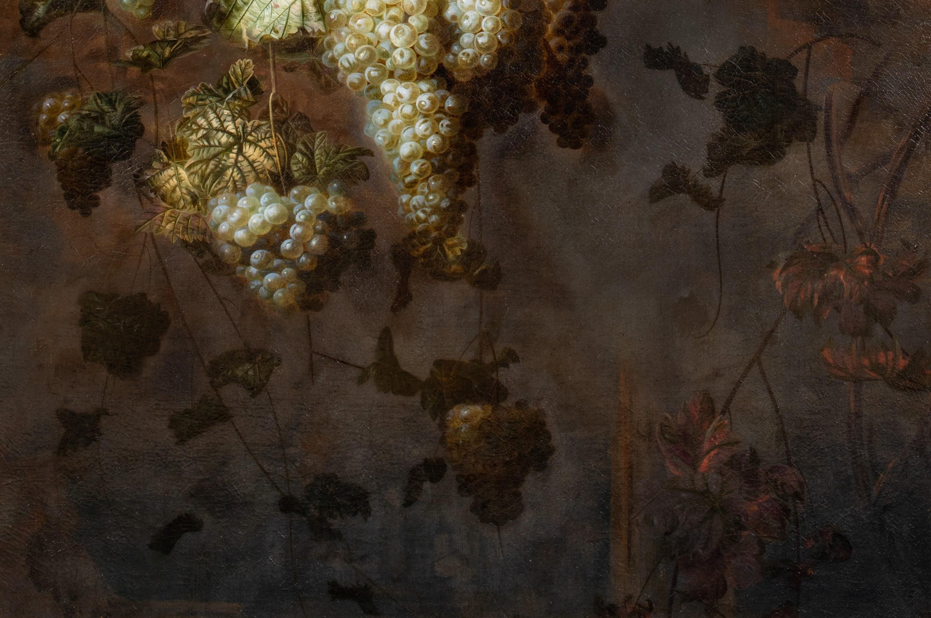 Still Life Of Grapes In The Vineyard, 17th Century For Sale 3