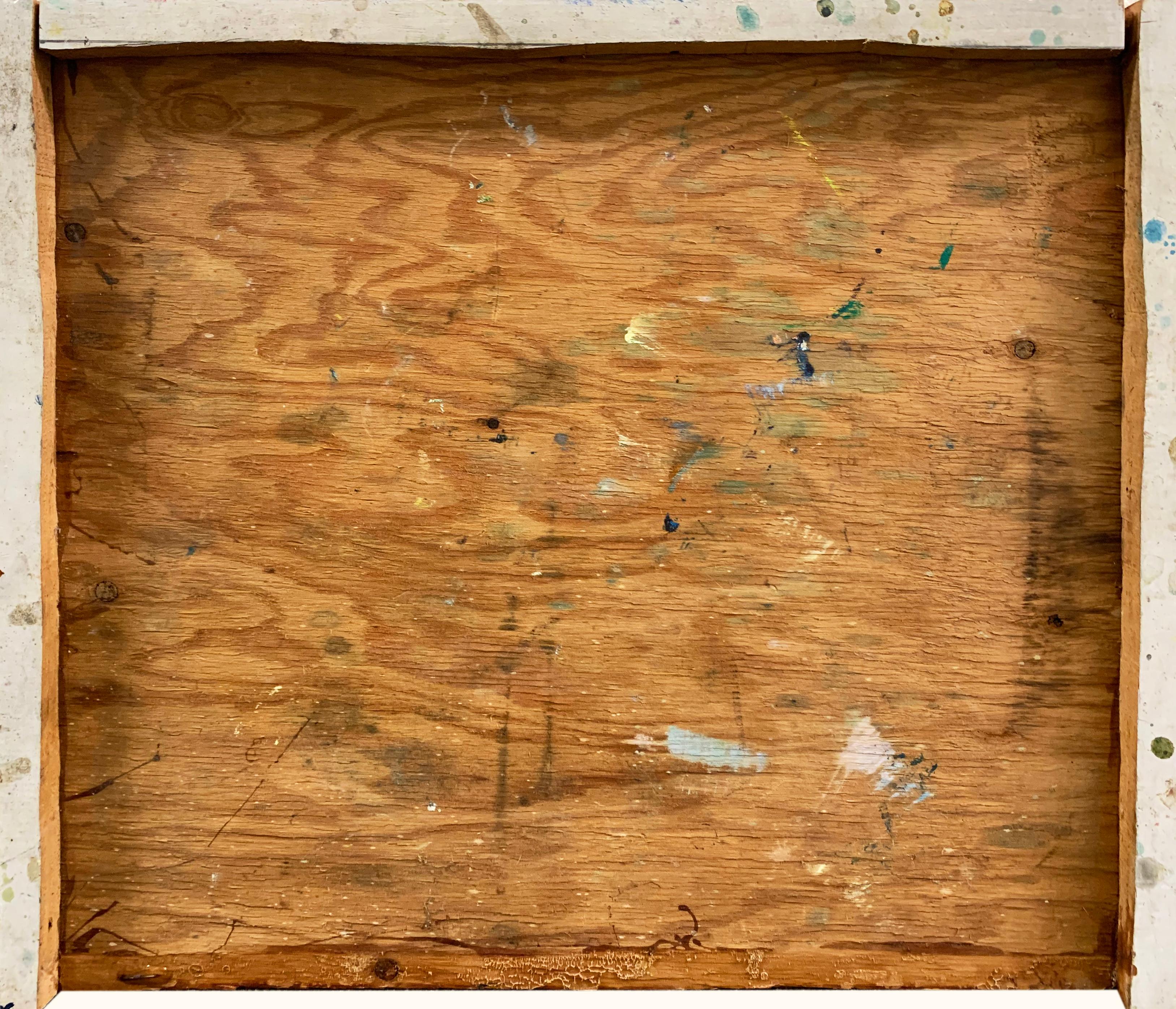 'Natura morta di papaveri', metà del secolo, olio floreale espressionista di scuola americana in vendita 5