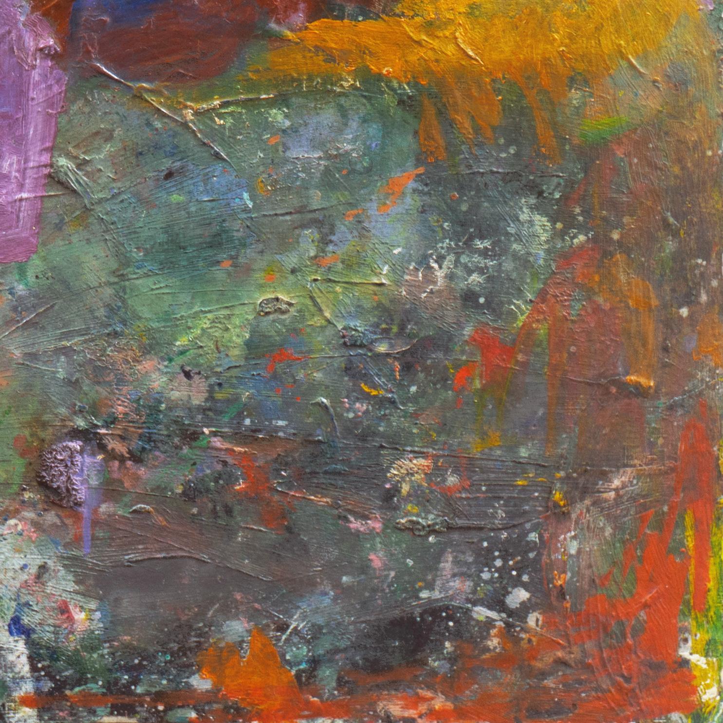 « Still Life of Poppies », huile expressionniste florale de l'école américaine, milieu du siècle dernier en vente 2