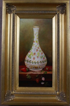Still Life of Vase with Strawberries