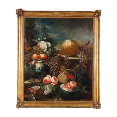 Antique Still Life Oil on Canvas Italy XVIII Century