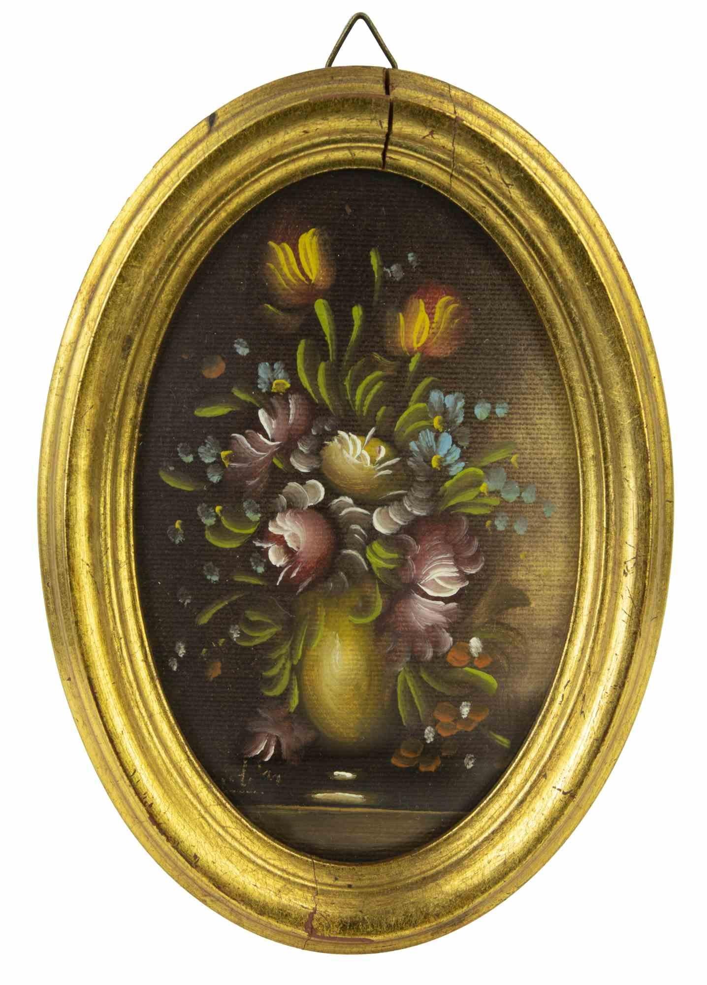 Unknown Still-Life Painting – Stilleben  Ölgemälde auf Leinwand – Ende des 19. Jahrhunderts