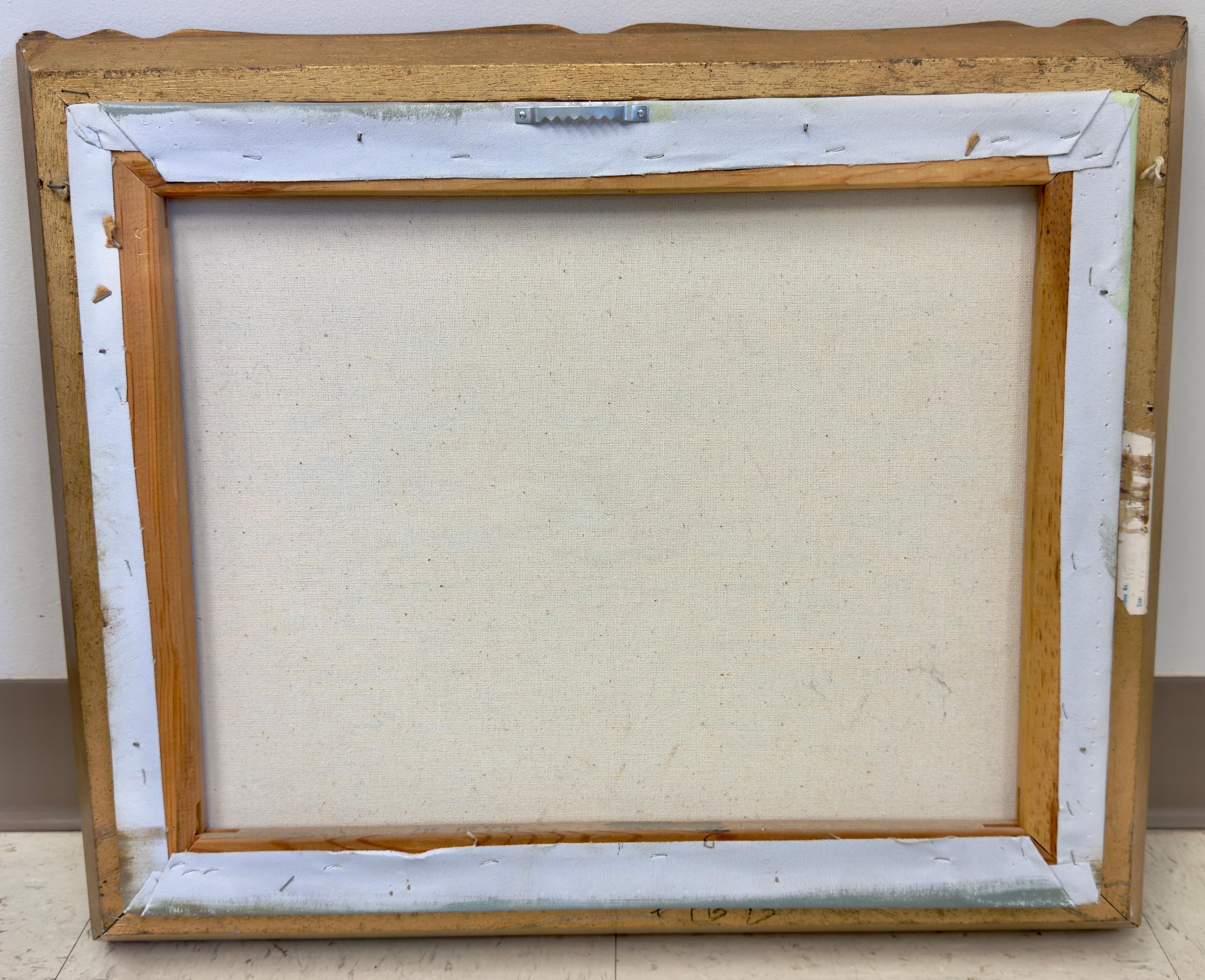 Stillleben Öl auf Leinwand Gemälde mit weißen und gelben Rosen, signiert im Angebot 5