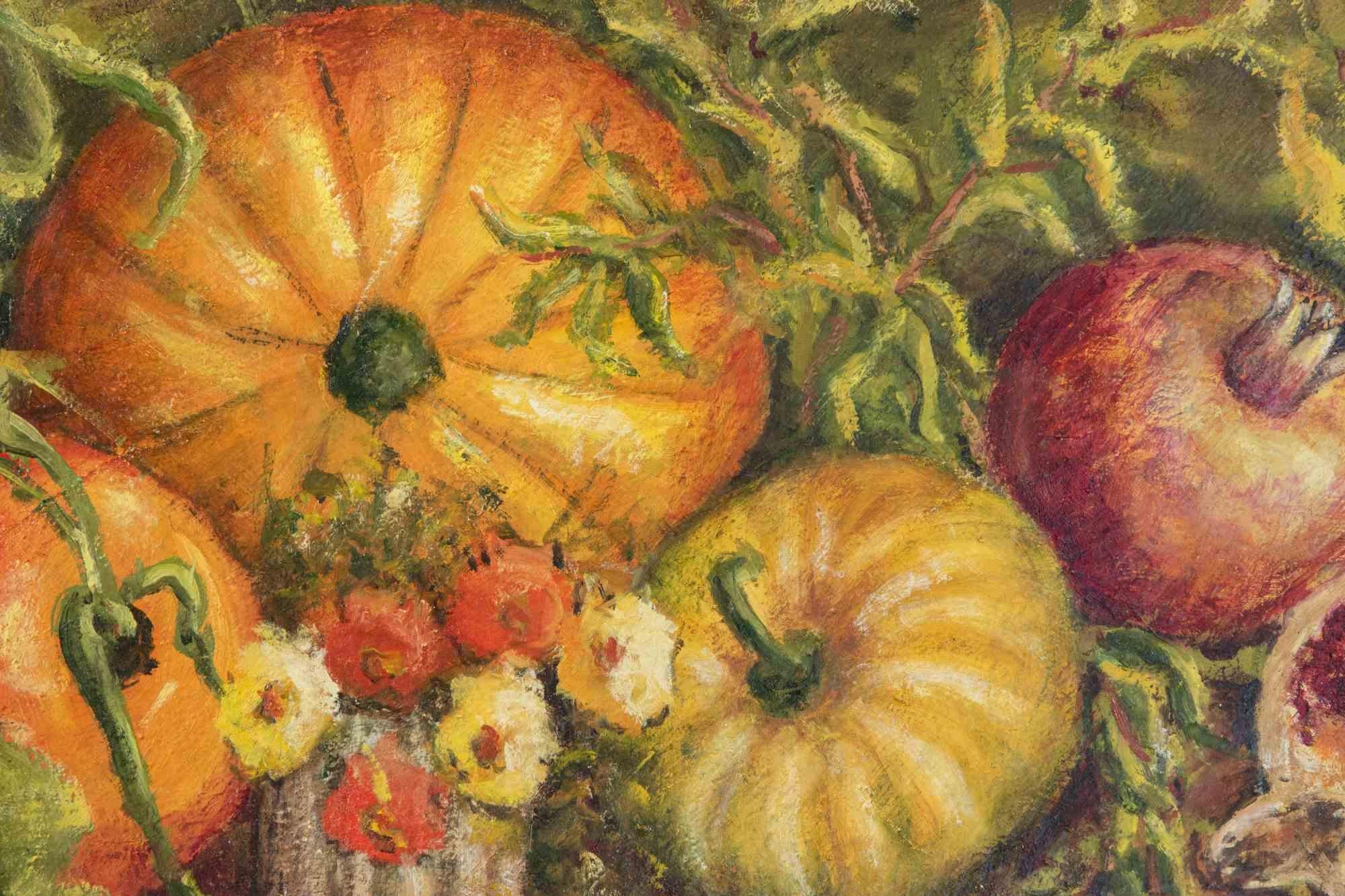 Still Life - Oil Paint - 1990s - Painting by Unknown