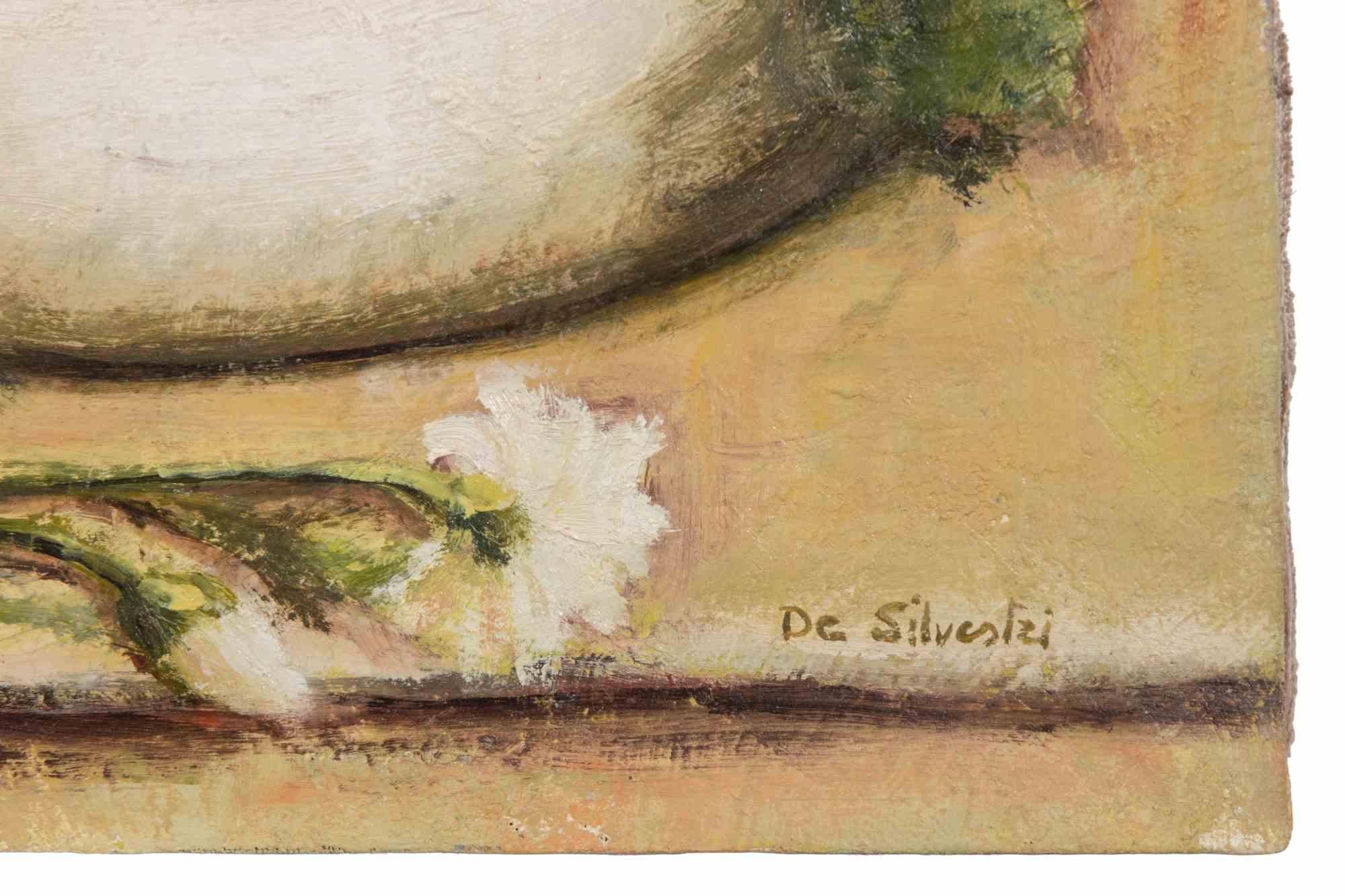 Nature morte - Peinture à l'huile - 1990 - Contemporain Painting par Unknown