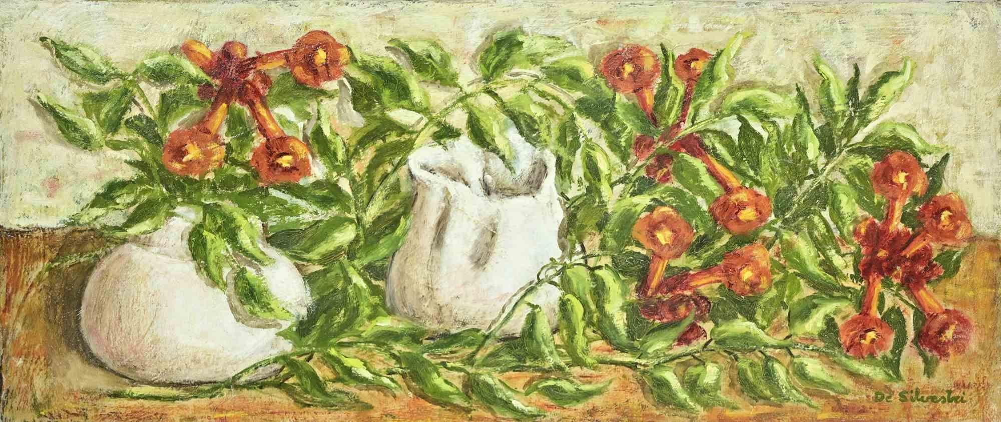 Nature morte - Peinture à l'huile - 1990