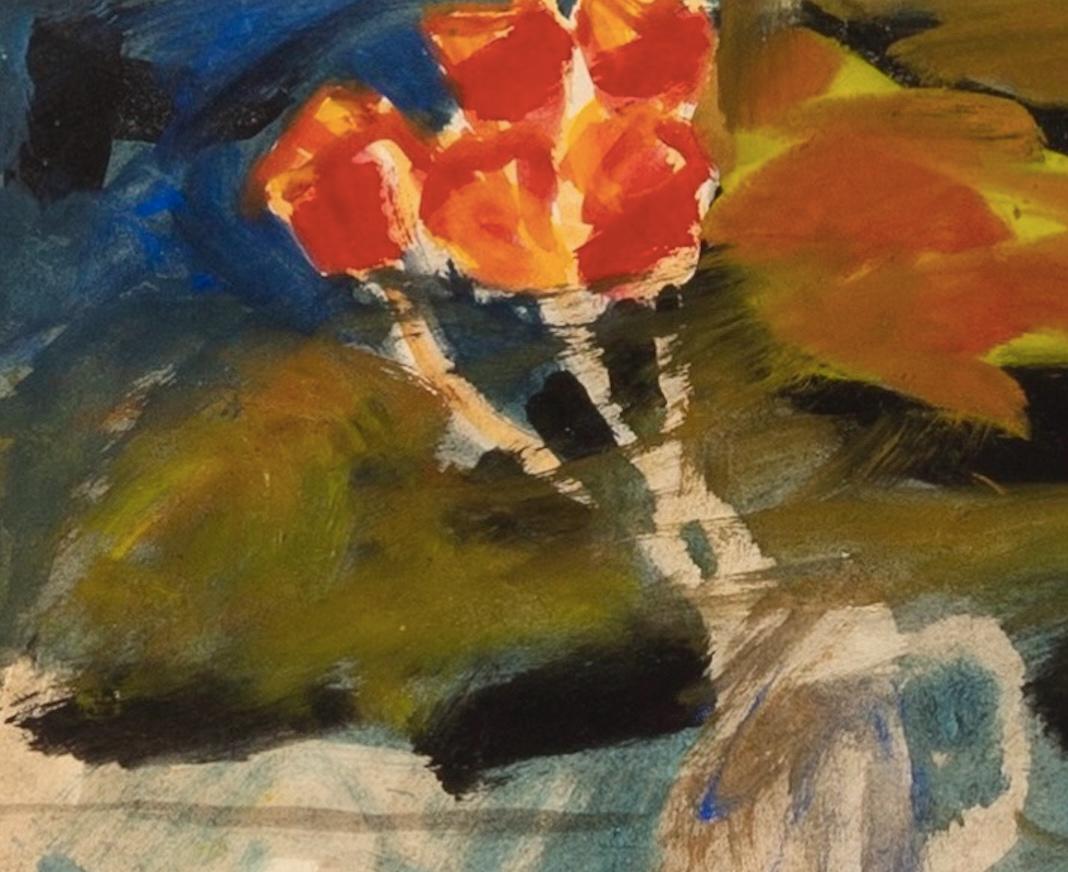 Naturaleza muerta, Flores rojas y amarillas de Peter Potworowski, c.1955 en venta 3