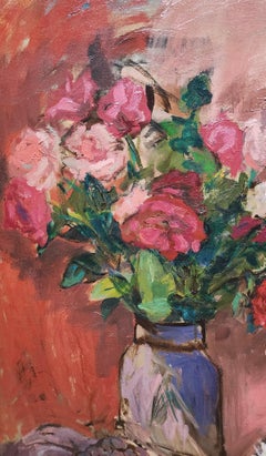 Still Life, Vibrant, Colorful Vintage Oil Painting, Lovely