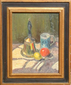 Still LIfe with Bell and Coffee Cup, Oil on Canvas by Adela Smith Lintelmann