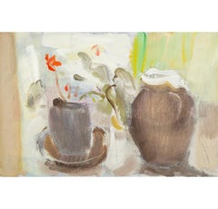 Bodegón con jarra de barro de Clive Blackmore, 1998, Pintura al óleo