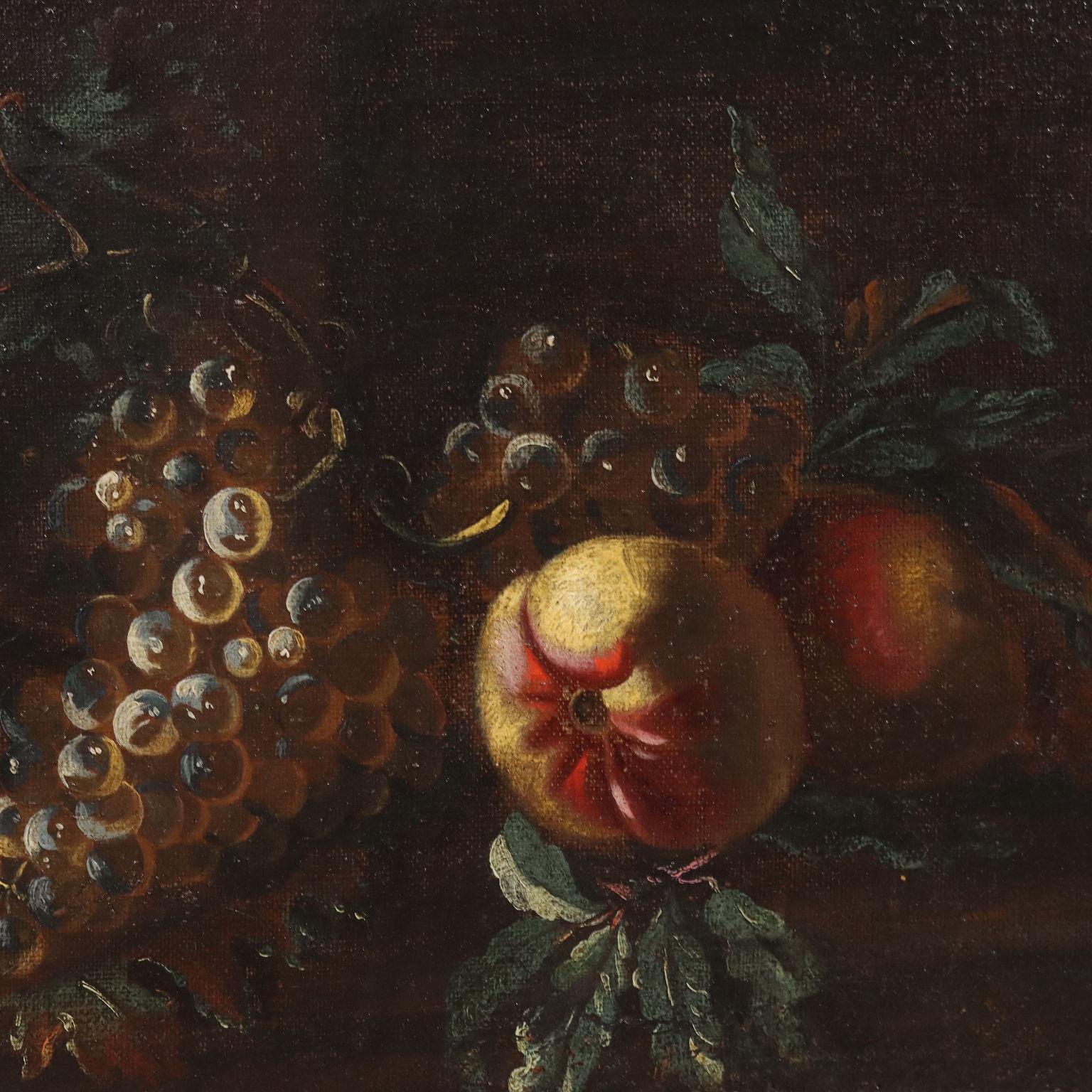 Still Life with Flowers, Fruit and Pumpkins, XVIIth - XVIIIth century For Sale 1