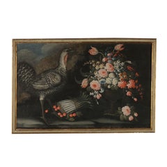 Still Life with Flowers, Guinea Hen and Asparagus Early 1700s