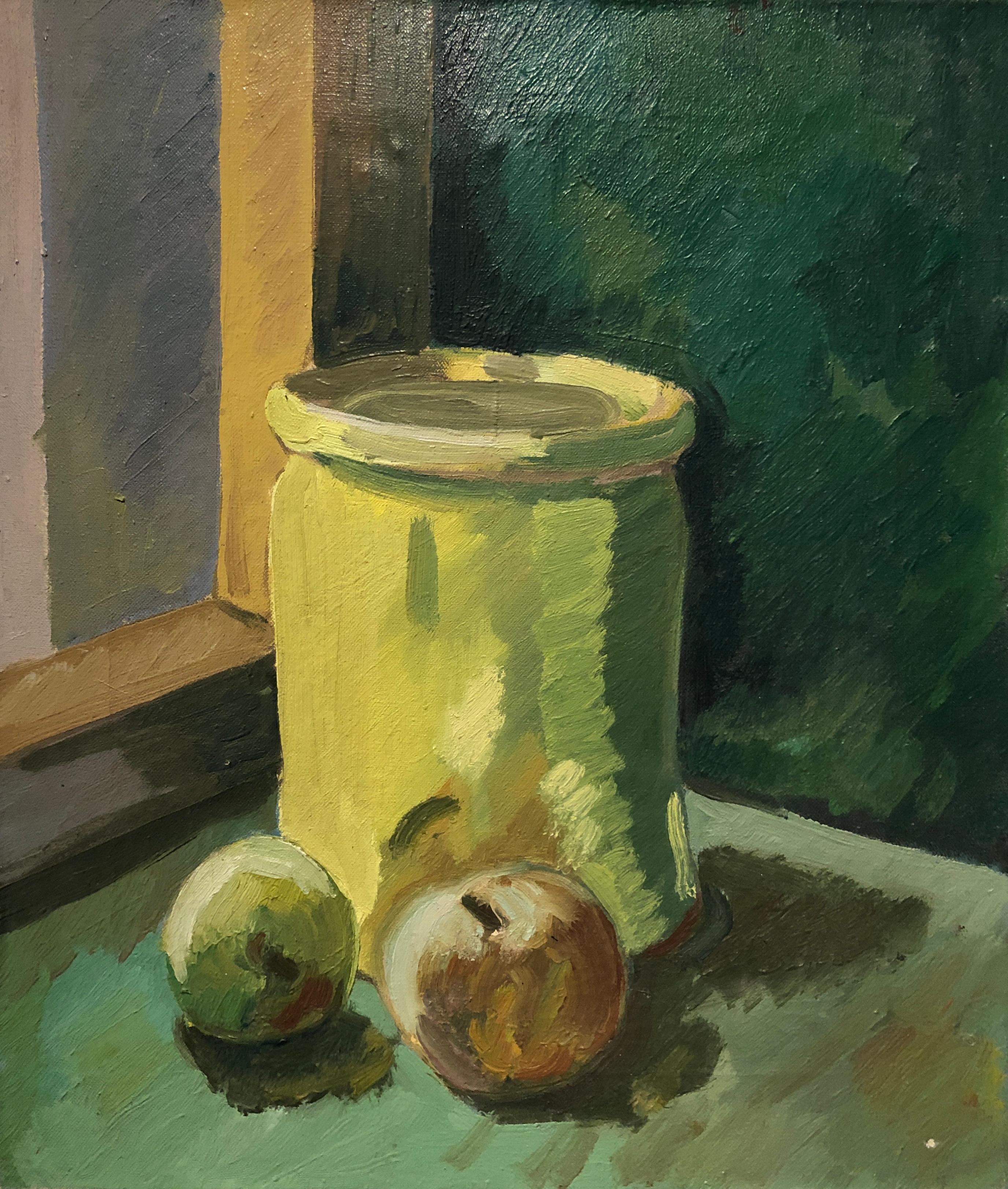 Unknown Still-Life Painting – Stilleben mit Obst