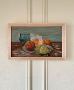 Still Life with Fruit, Plate, and Glass