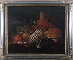 Antique "Still Life with Fruits", 17th Century Oil on Canvas by Flemish School
