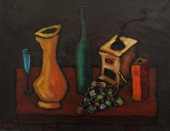 'Still Life with Grapes', French School