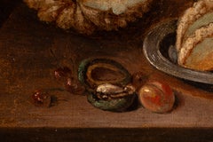 Still Life with Melon and Peaches, Classical 10th Century Oil Painting