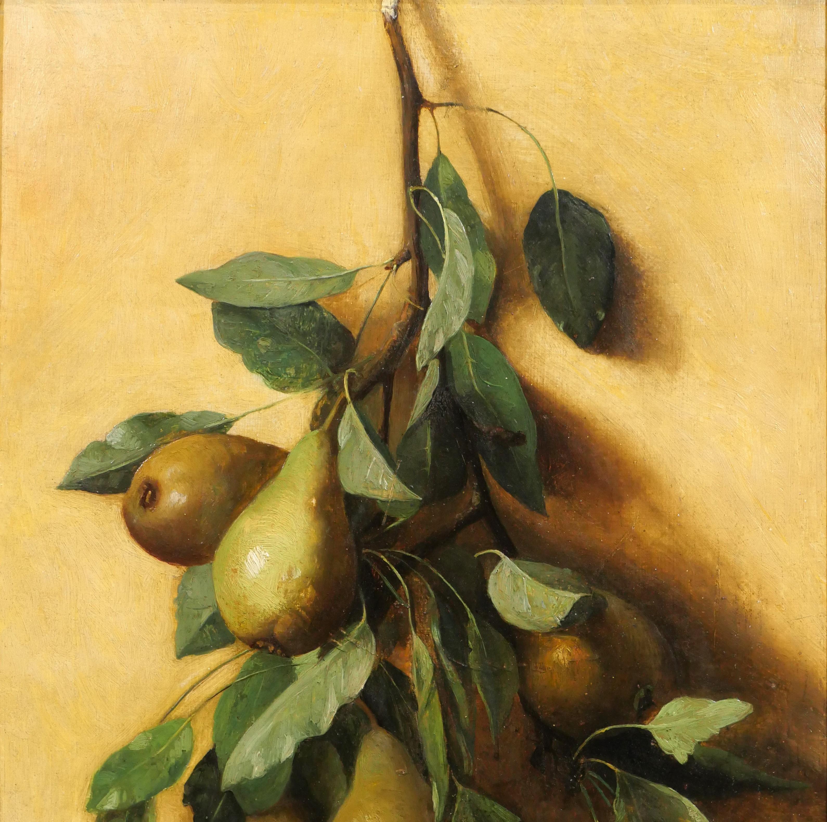 Still life with pears - Impressionist Painting by Unknown