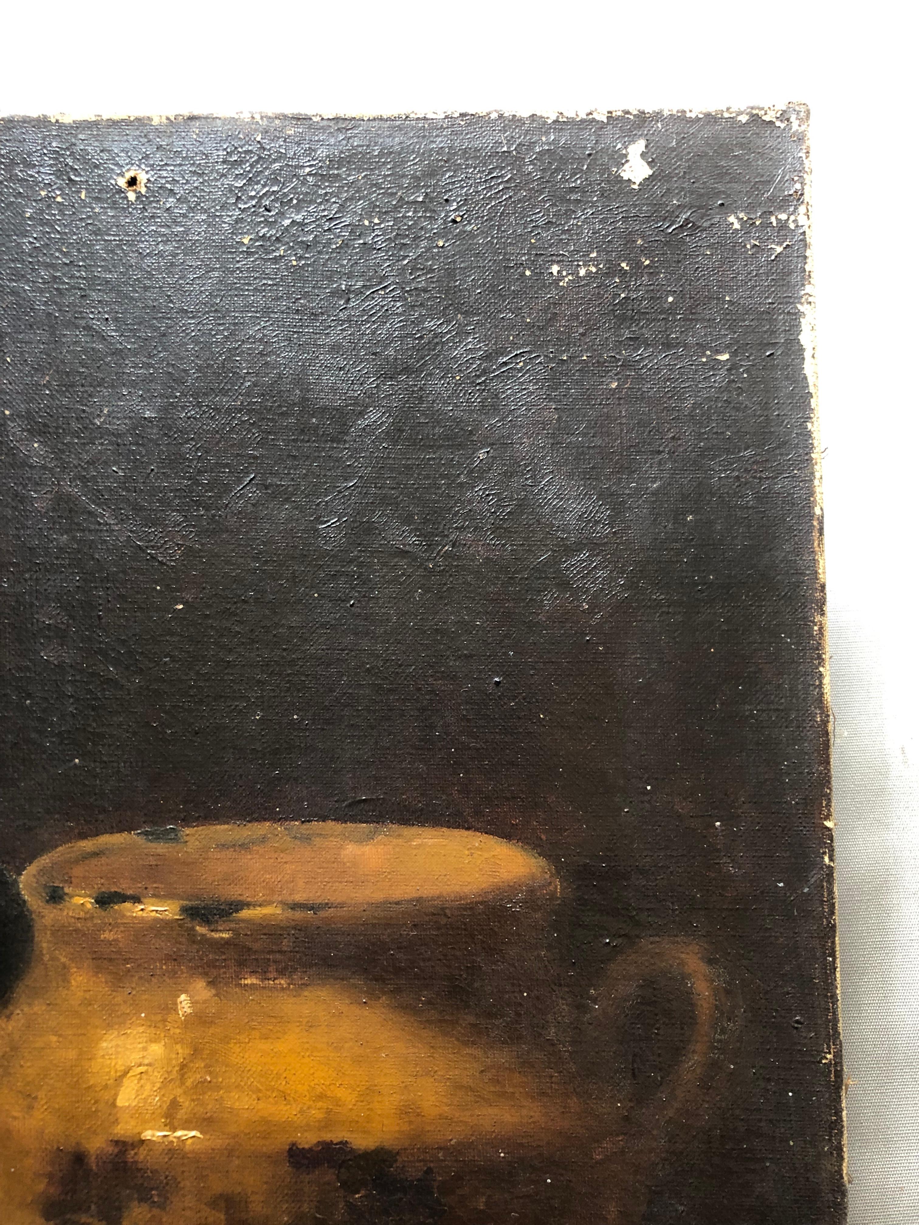 Stillleben mit Strahlen, Öl auf Leinwand, 19. Jahrhundert, signiert Yvonne 1