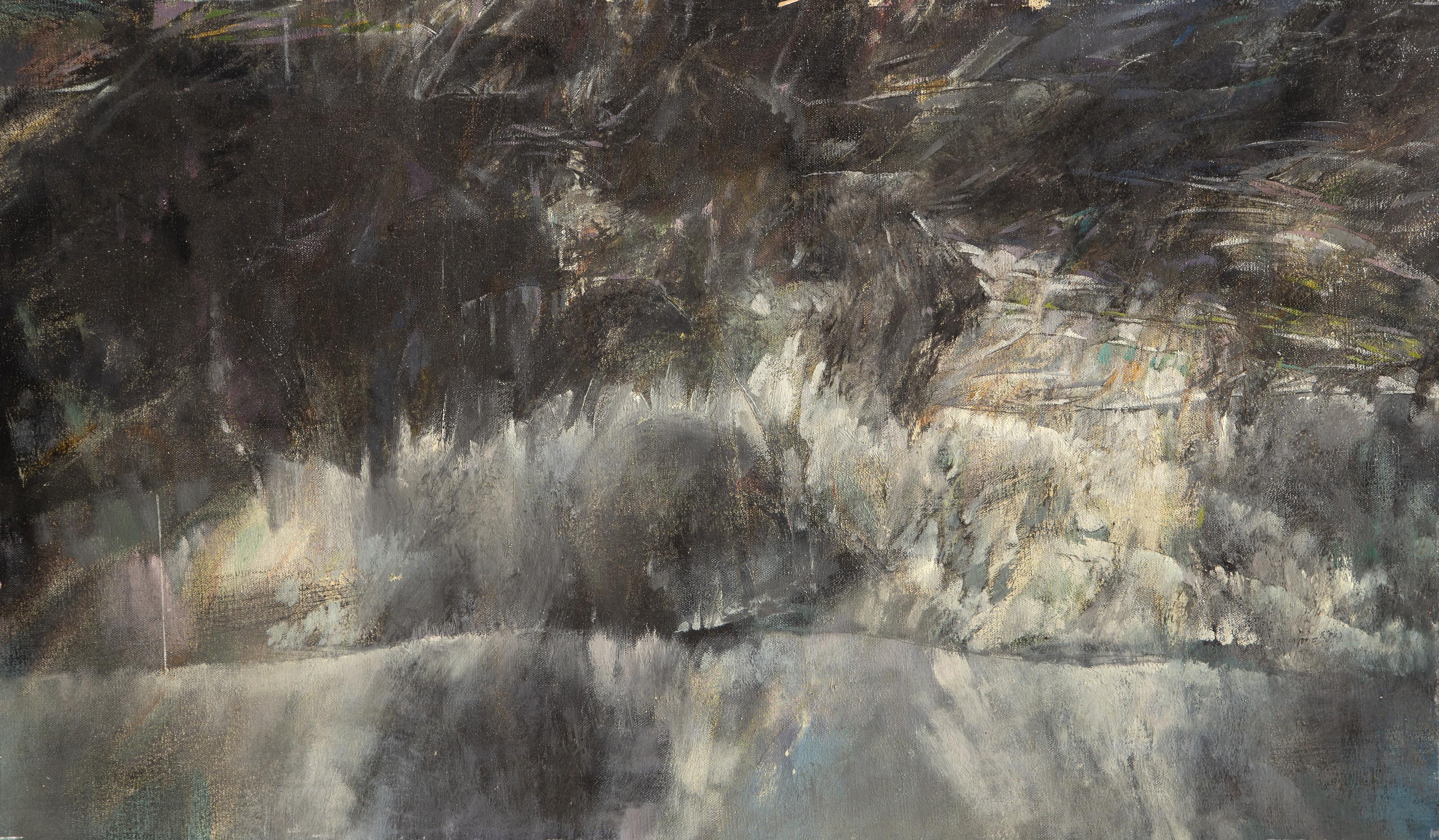 Daniel Newman, American (1927 - 1994) - Storm Clouds, Year: 1960, Medium: Oil on board, signed and dated on verso, Size: 20 x 34 in. (50.8 x 86.36 cm)