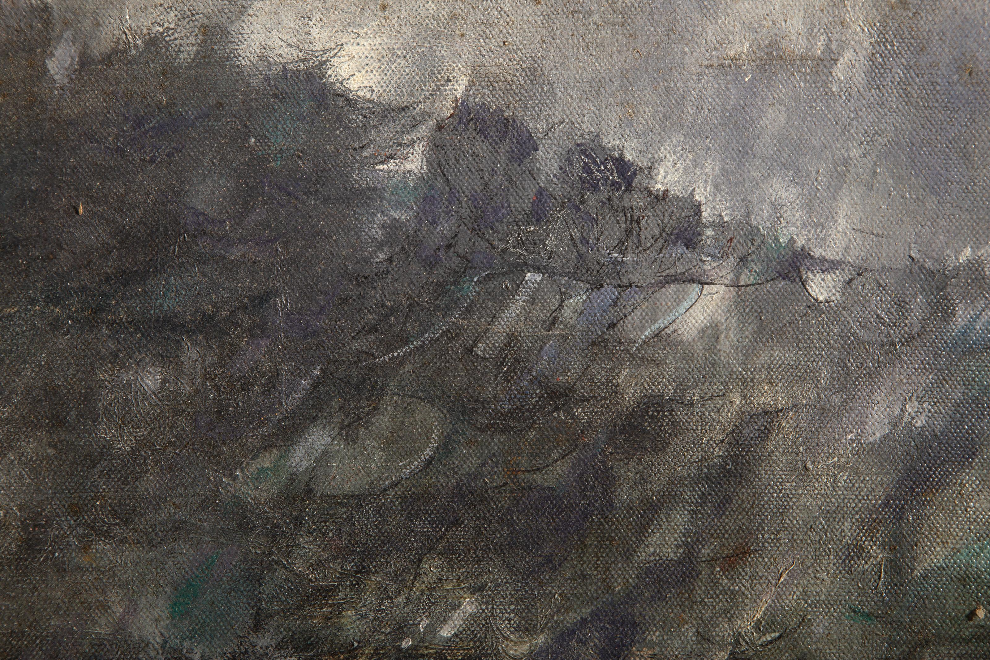 Storm Clouds II, Abstract Expressionist Oil Painting by Daniel Newman For Sale 2