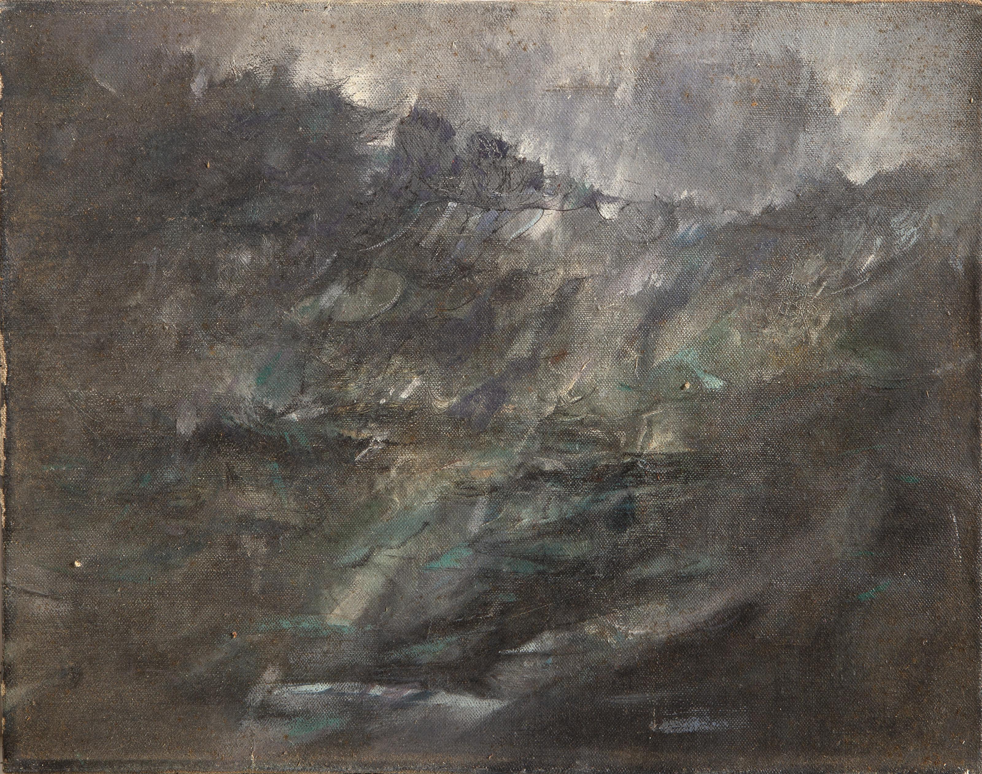 Daniel Newman, American (1927 - 1994) - Storm Clouds II, Year: 1960, Medium: Oil on Canvas, signed and dated on verso, Size: 14 x 18 in. (35.56 x 45.72 cm)