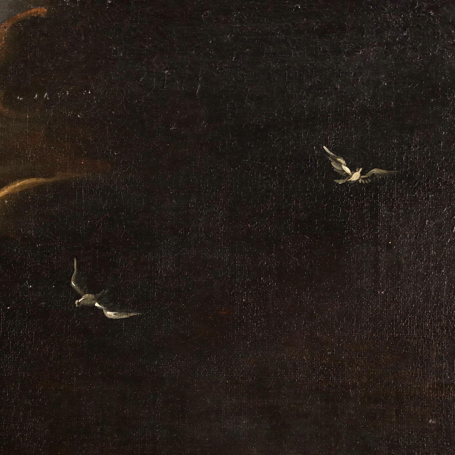 Stormy Sea Oil on Canvas Flemish School XVII Century For Sale 7