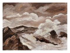 Vintage Stormy Seas - Mid Century Seascape 