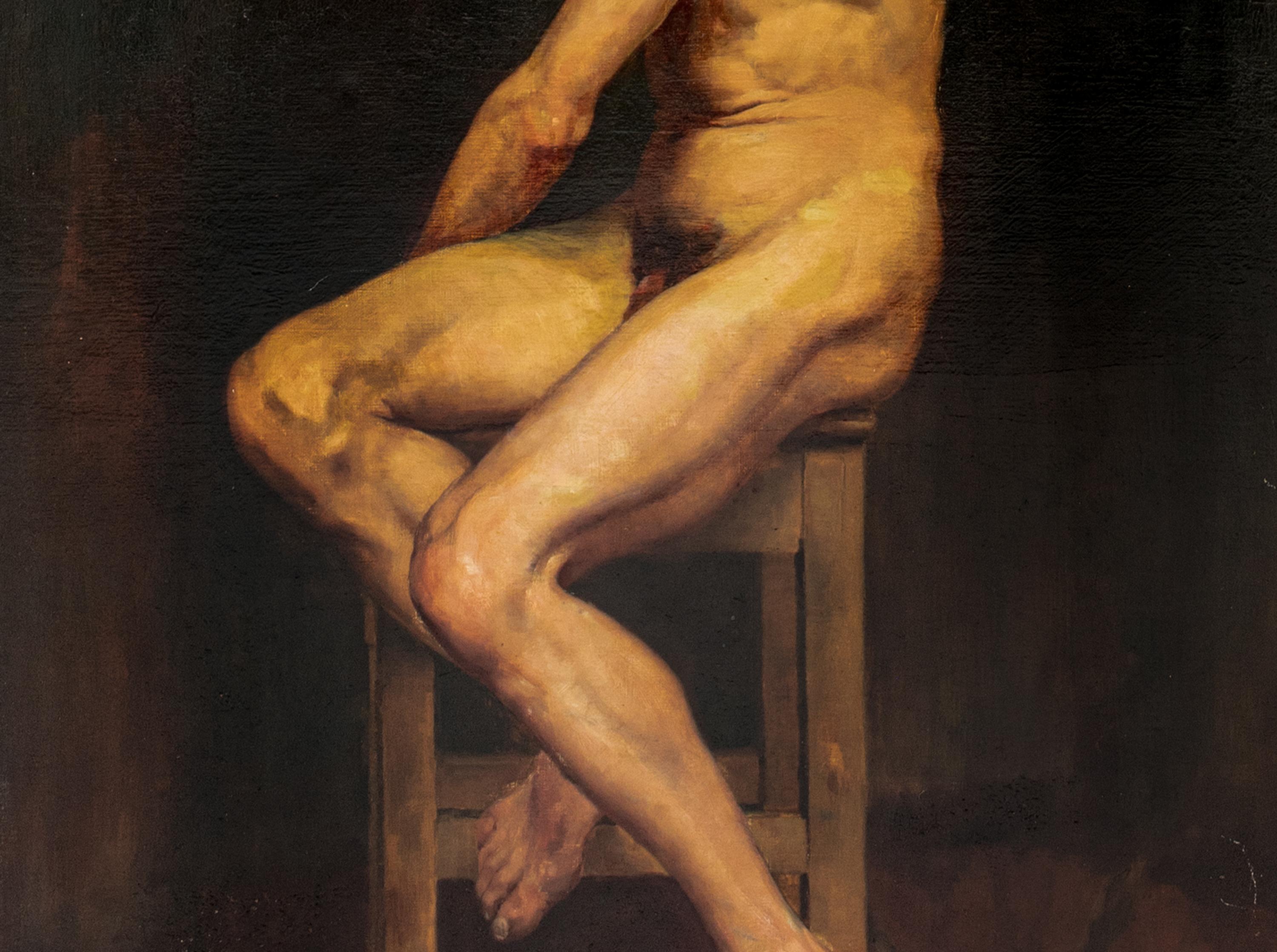 Studio Male Nude, 19th Century Harold William Boutcher (1867-1903) Newlyn School For Sale 6