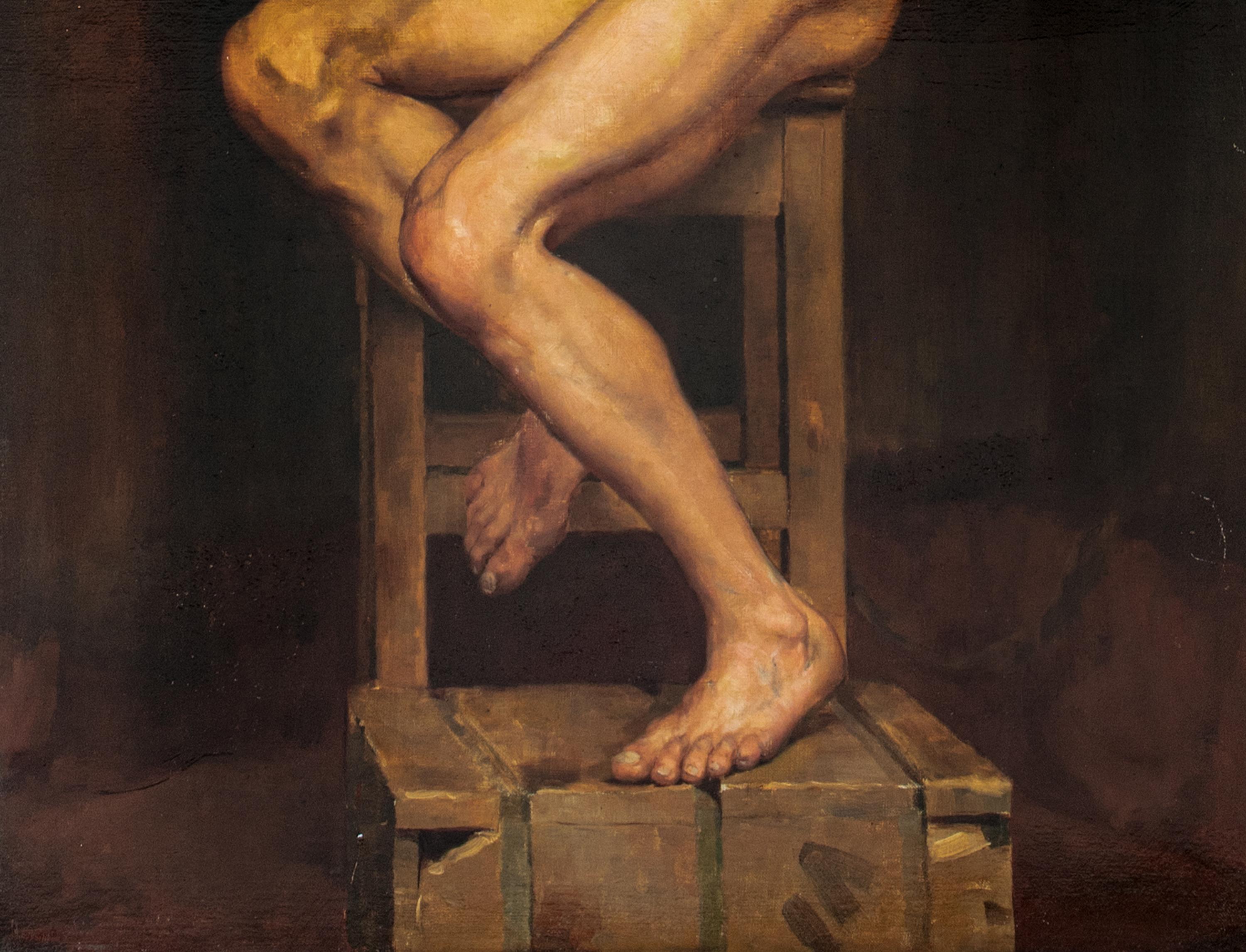 Studio Male Nude, 19th Century Harold William Boutcher (1867-1903) Newlyn School For Sale 2