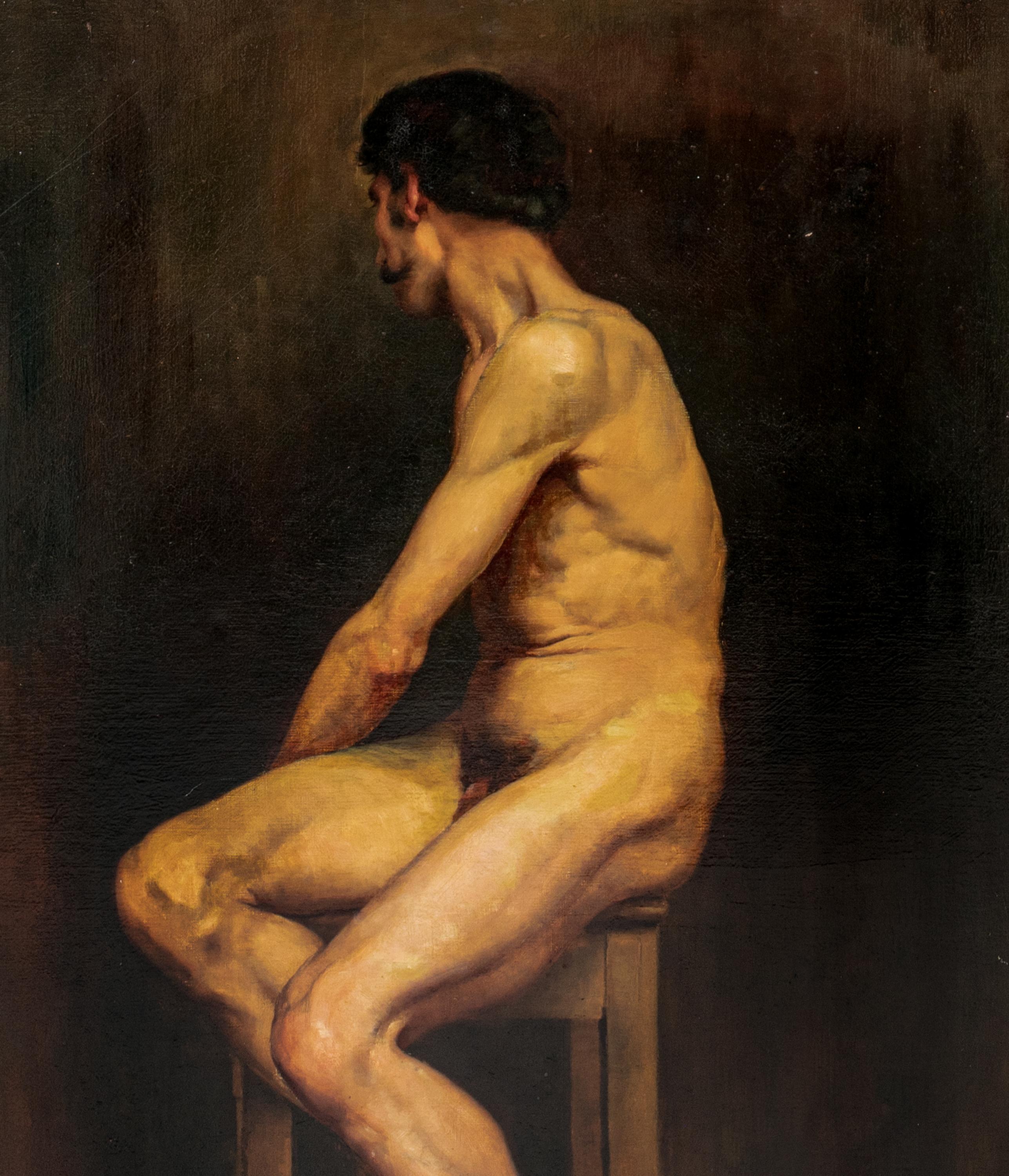 Studio Male Nude, 19th Century Harold William Boutcher (1867-1903) Newlyn School For Sale 3
