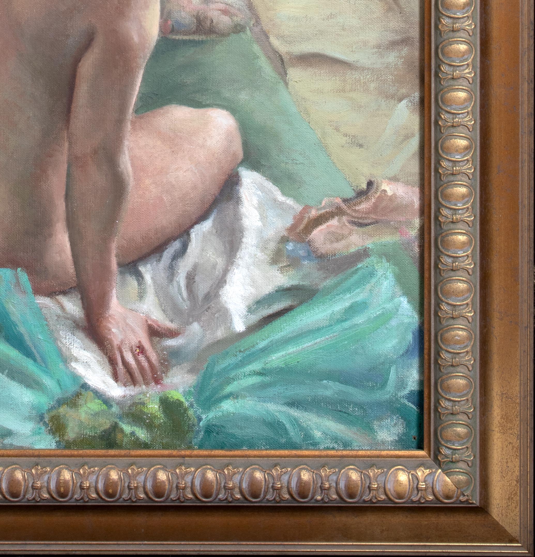 Portrait d'une femme nue en Studio, début du 20th Century  École anglaise   en vente 1