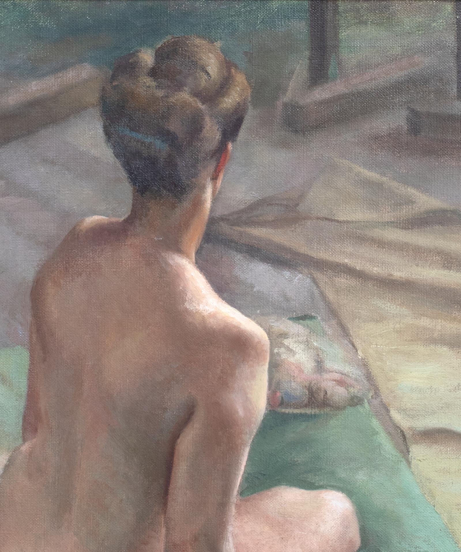 Portrait d'une femme nue en Studio, début du 20th Century  École anglaise   en vente 5