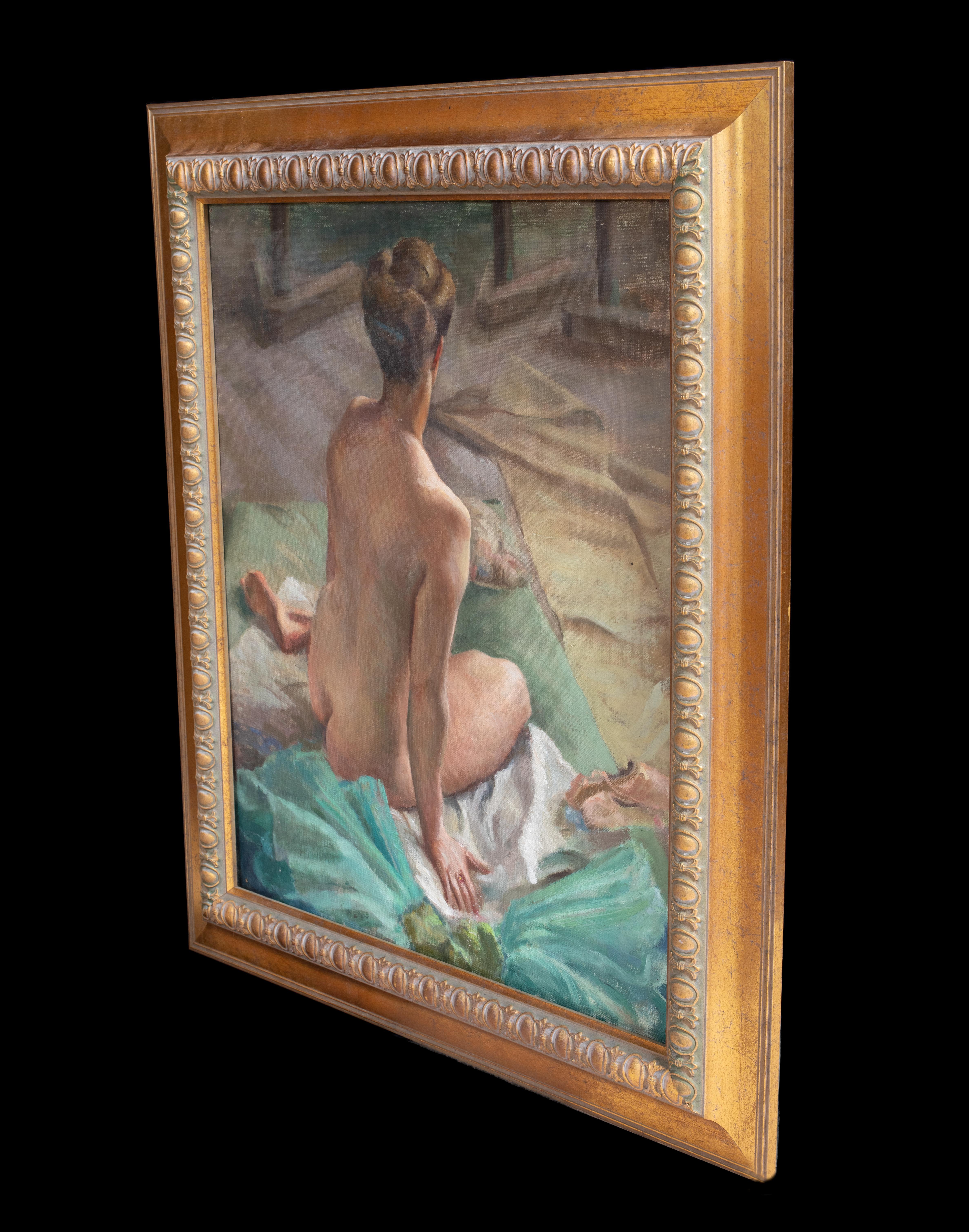 Portrait d'une femme nue en Studio, début du 20th Century  École anglaise   en vente 6