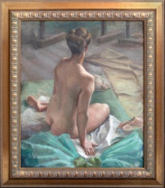 Studio Nude Portrait Of A Lady, early 20th Century English School