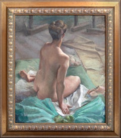 Portrait d'une femme nue en Studio, début du 20th Century  École anglaise  